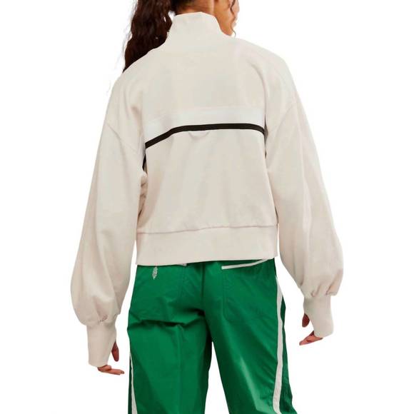 NEW FREE PEOPLE high jump zip up jacket in ivory - Picture 3 of 5